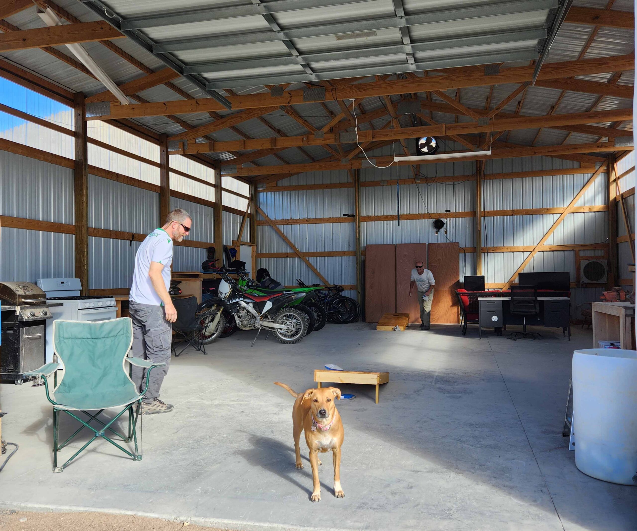 Cornhole after a day on the river